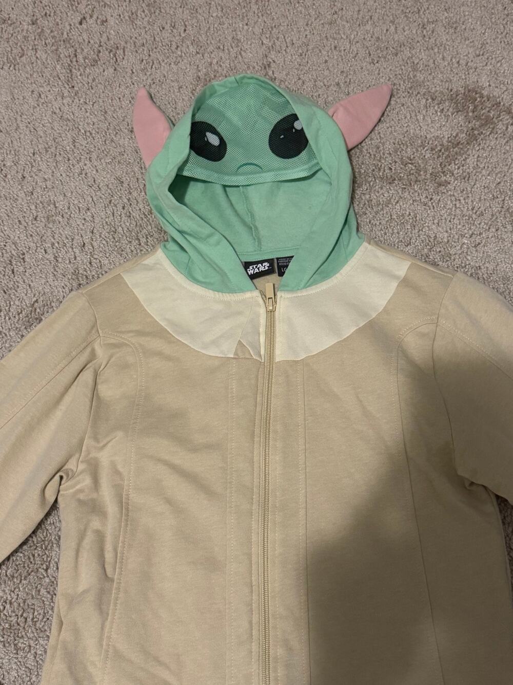 Star Wars The Mandalorian Baby Yoda Full-Zip Hoodie Youth Large